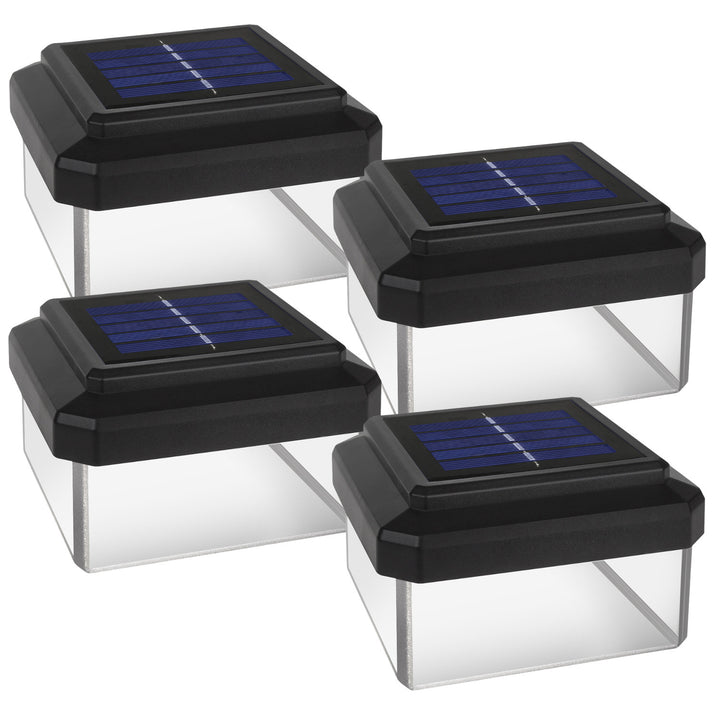 GreenBlue Solar LED Mastleuchte, 100x100mm, Schutzdach, GB128, 4 Stück