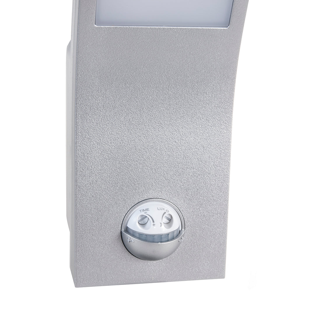 Maclean LED-Lampe mit Bewegungsmelder, PIR-Bewegungsmelder, silber, 10W, IP54, 750lm, neutralweiß (4000K) MCE244 S, 2 Stück