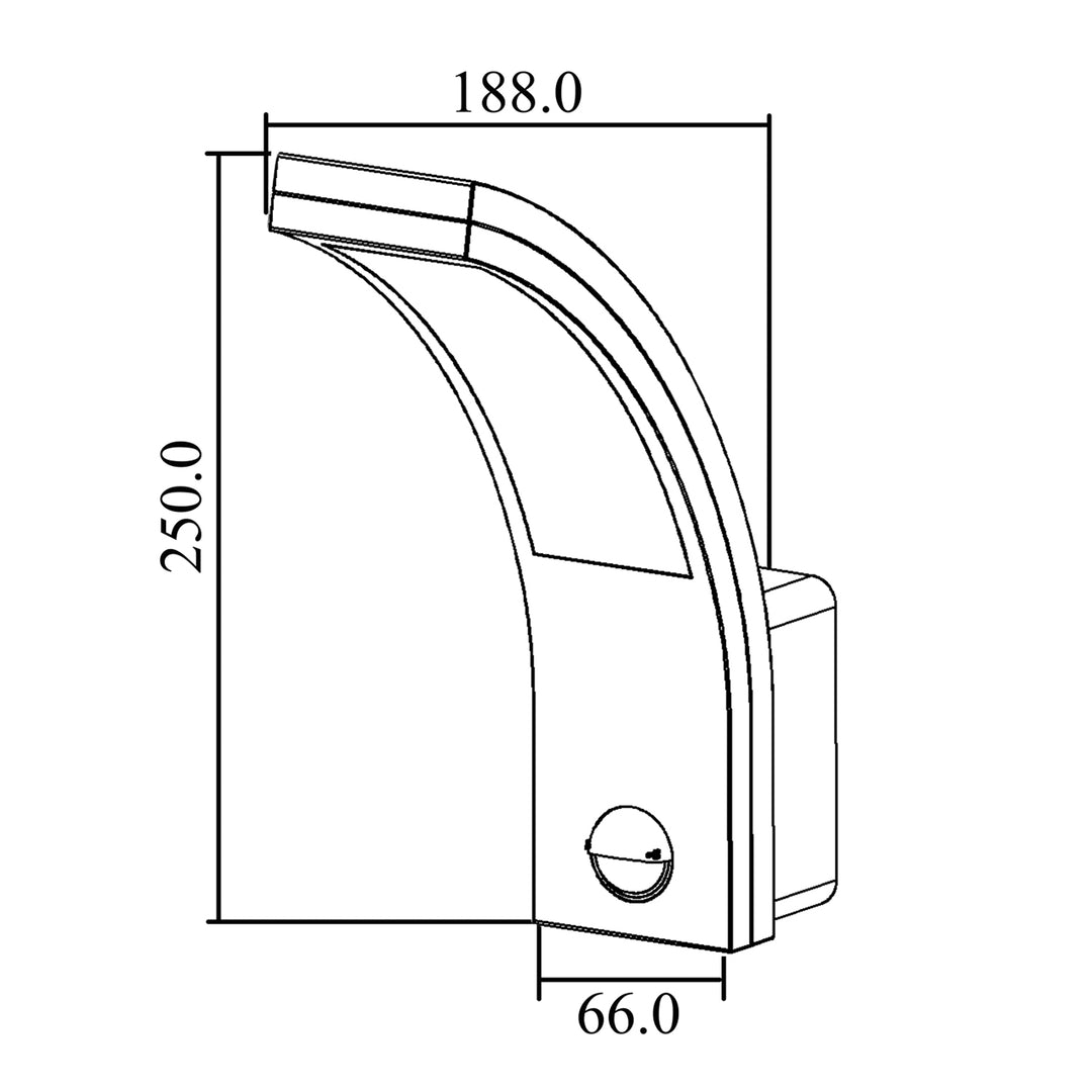 Maclean LED-Lampe mit Bewegungsmelder, PIR-Bewegungsmelder, silber, 10W, IP54, 750lm, neutralweiß (4000K) MCE244 S, 2 Stück