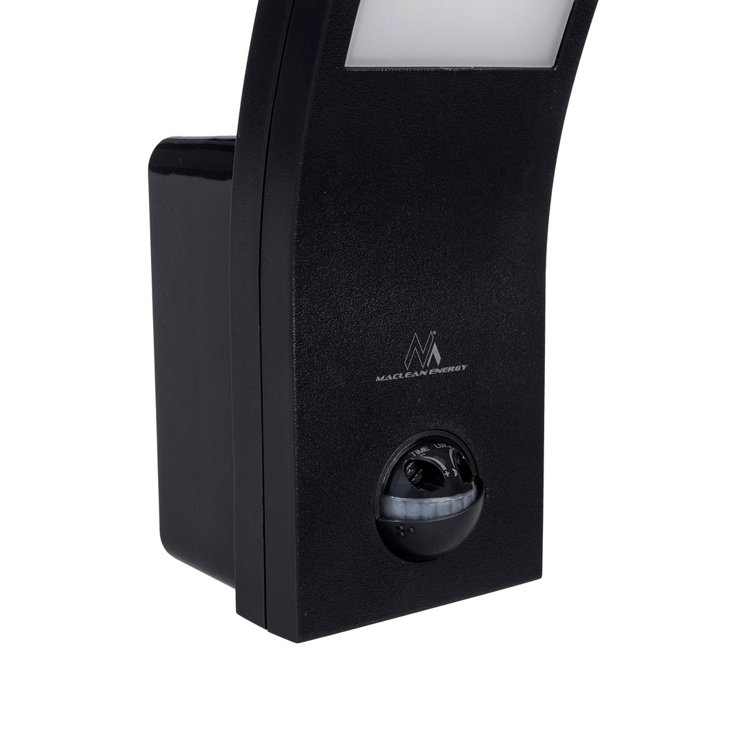 Maclean  LED-Lampe mit Bewegungsmelder, PIR-Sensor, schwarz, 10W, IP54, 750lm, neutralweiß (4000K) MCE244 B, 2 Stück