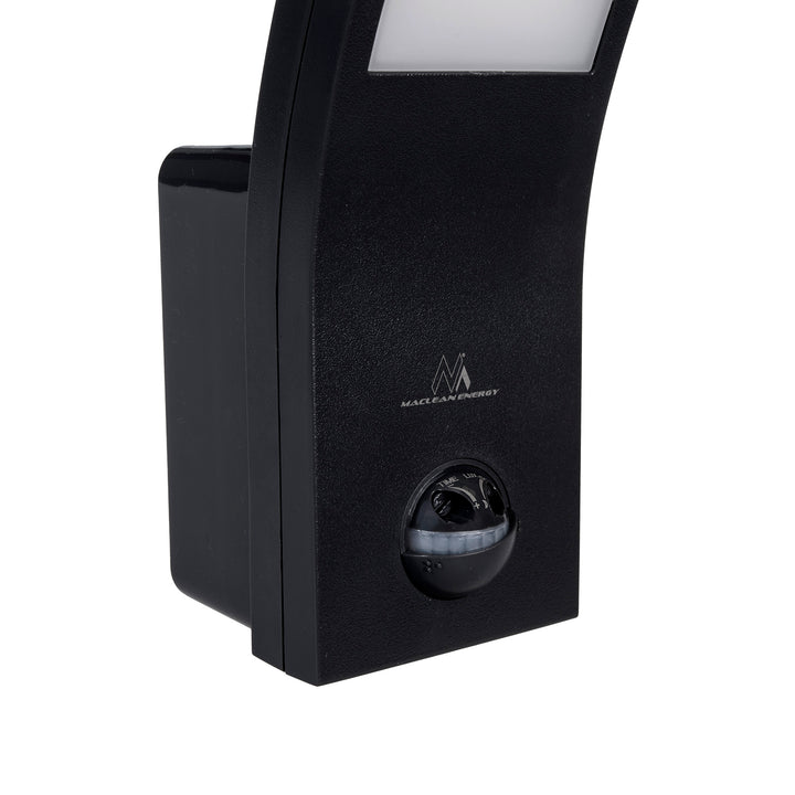 Maclean  LED-Lampe mit Bewegungsmelder, PIR-Sensor, schwarz, 10W, IP54, 750lm, neutralweiß (4000K) MCE244 B, 2 Stück