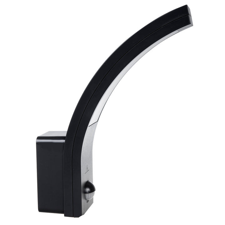 Maclean  LED-Lampe mit Bewegungsmelder, PIR-Sensor, schwarz, 10W, IP54, 750lm, neutralweiß (4000K) MCE244 B, 2 Stück