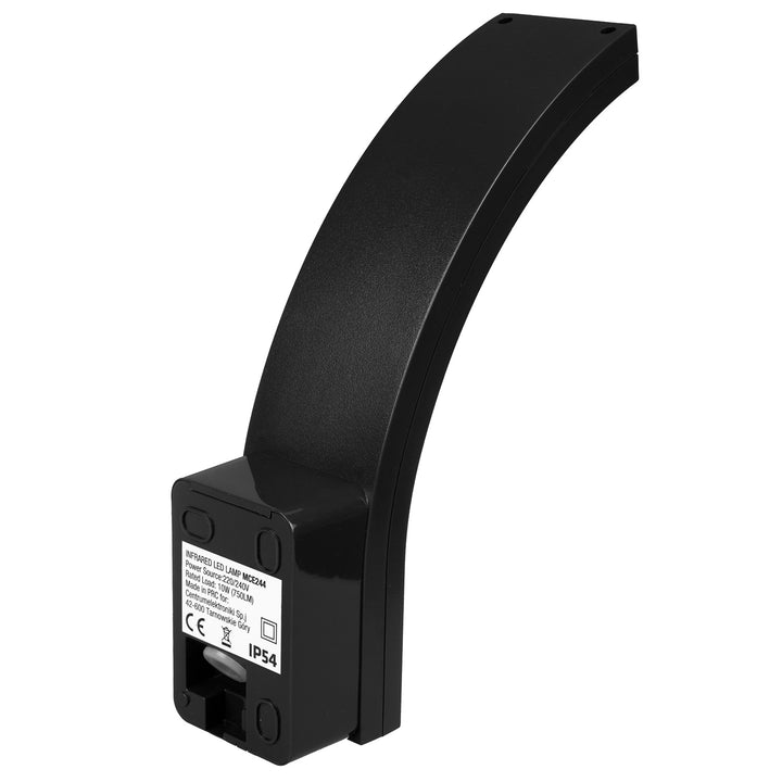 Maclean  LED-Lampe mit Bewegungsmelder, PIR-Sensor, schwarz, 10W, IP54, 750lm, neutralweiß (4000K) MCE244 B, 2 Stück