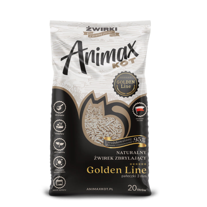 Streu, Animax Golden Line 3mm, kleine Rollen, Beutel 20L