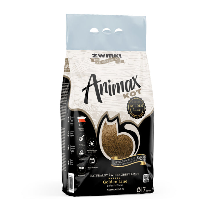 Streu, Animax Golden Line 3mm, kleine Rollen, Beutel 7L