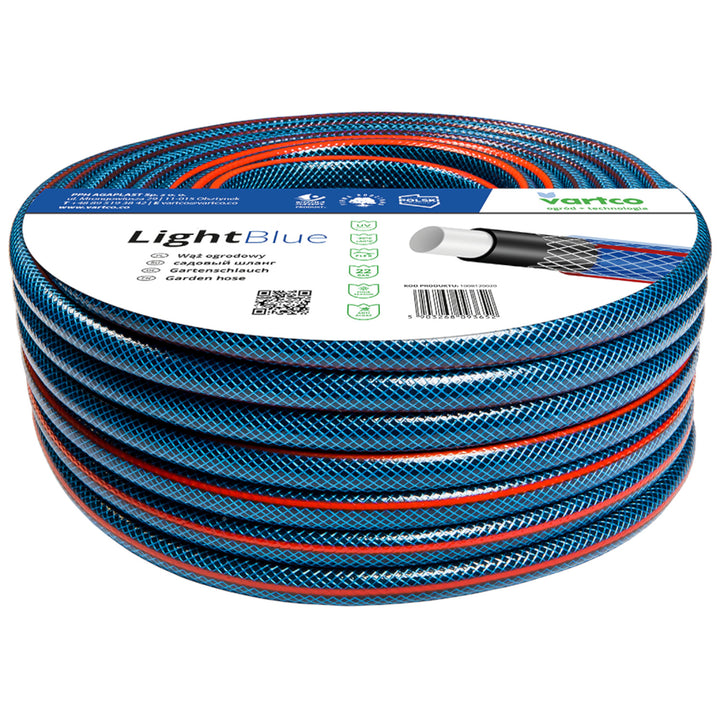 Vartco Hellblauer 1" 50m 4-lagiger 22 bar Gartenschlauch
