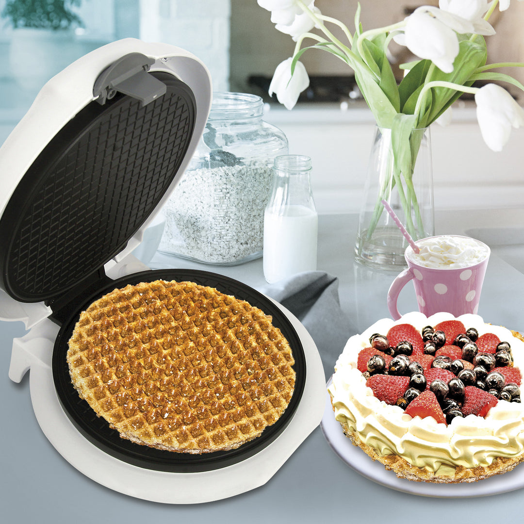 Adler Waffelautomat, stufenlos einstellbare Temperatur, 1500W, weiß, AD 3038