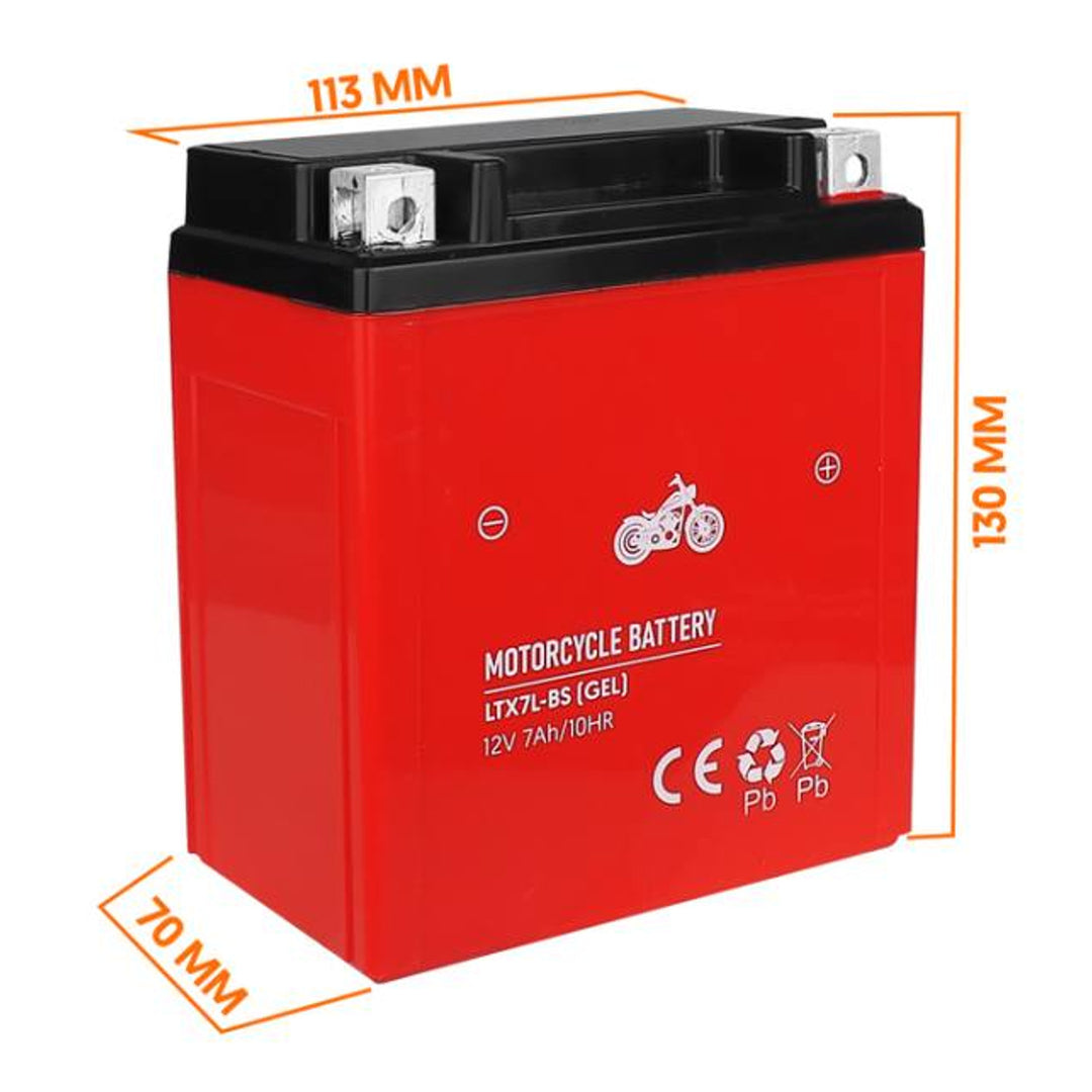 Gel-Batterie Lamex, Motorrad, 12V, 7Ah, LTX7L-BS