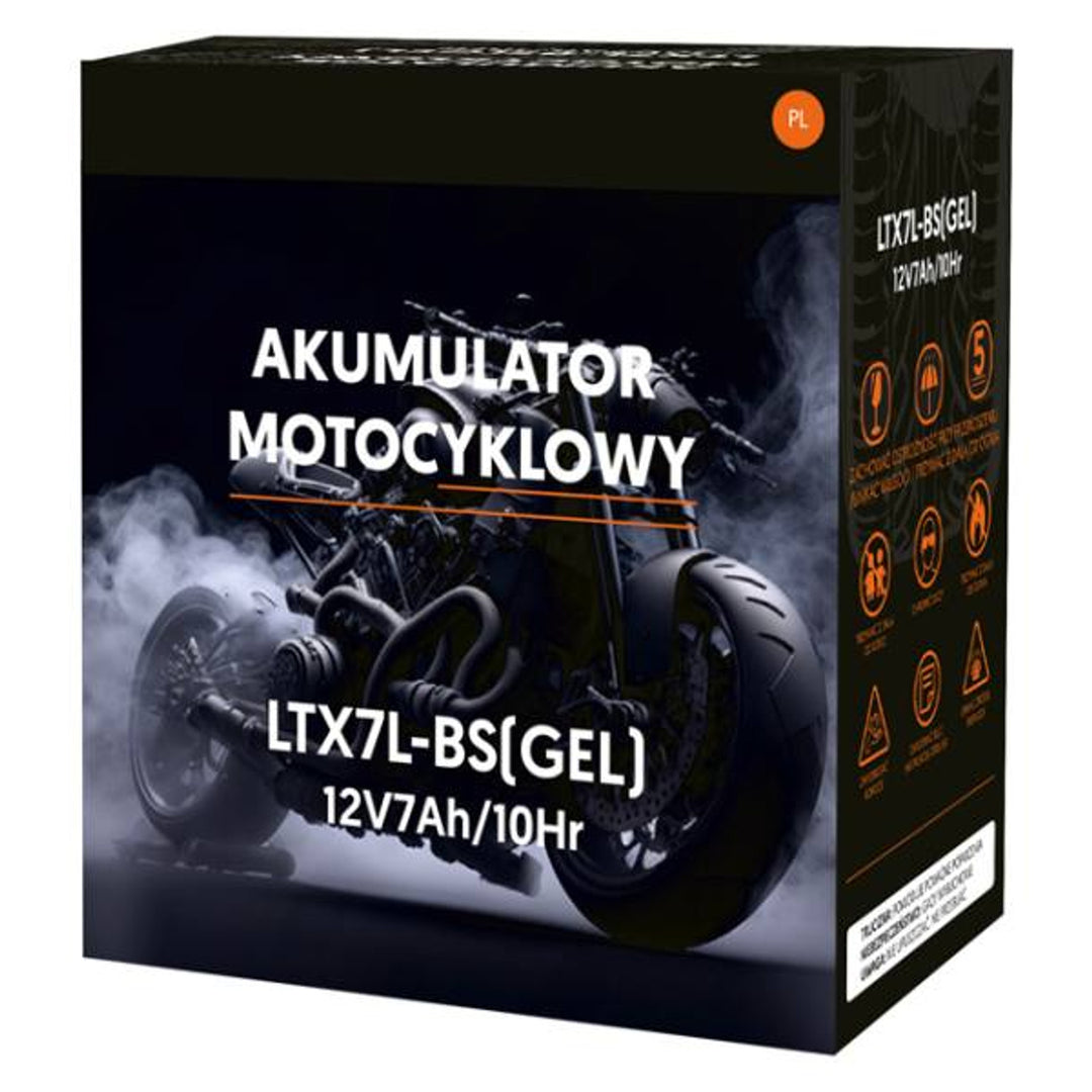 Gel-Batterie Lamex, Motorrad, 12V, 7Ah, LTX7L-BS