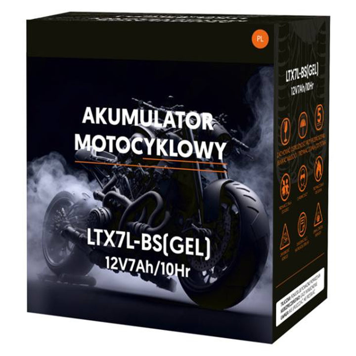 Gel-Batterie Lamex, Motorrad, 12V, 7Ah, LTX7L-BS