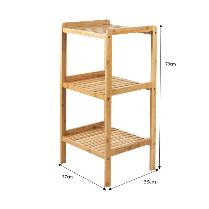GreenBlue Bambus Badezimmerschrank, 370x330x780mm, 3 Einlegeböden, GB321, 2 Stück