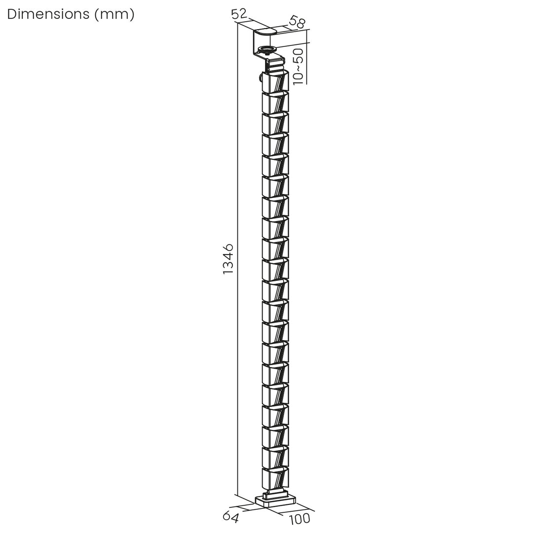 Gaming-Tisch mit Monitorablage NanoRS, 50kg max, Höhe 850mm, schwarz, RS170+Kabelorganisation / Kabelabdeckung Nano RS, 1345mm, schwarz und rot, RS125