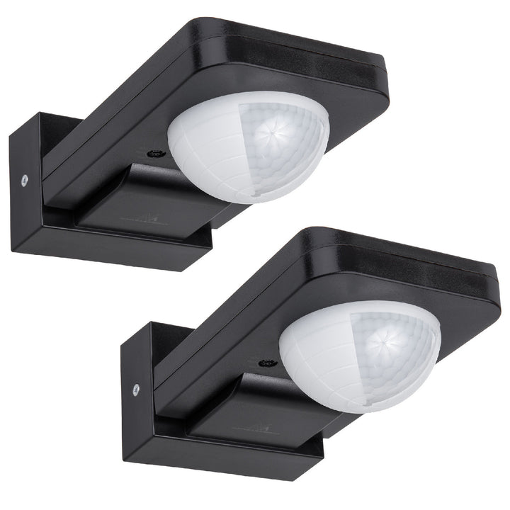 Maclean PIR Bewegungsmelder, Infrarot, IP65, max 2000W, schwarz, MCE243 B, 2 Stück