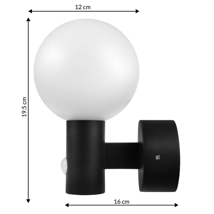 Maclean Bewegungsmelder LED-Lampe, PIR-Bewegungsmelder, schwarz, 15W, IP65, 1600lm, neutralweiß (4000K) MCE515 B, 2 Stück