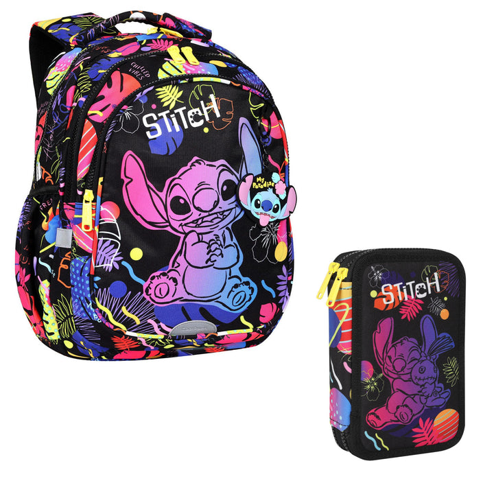 19 L Coolpack Jerry DISNEY STITCH Schulrucksack schwarz + Coolpack Federmäppchen, zwei Fächer, ausgestattet, Stitch, Jumper 2