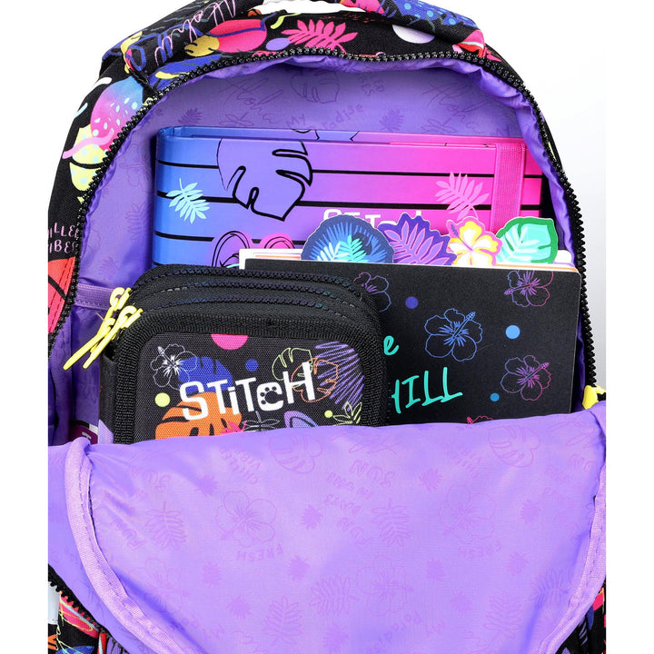 Coolpack Jerry DISNEY STITCH 19 L Schulrucksack schwarz + CoolPack Campus Disney Stitch ovales Schulmäppchen F062886