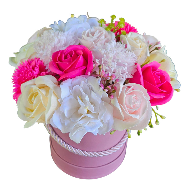 Blumenkasten mit Seifenblumen - Geschenk Seifenrosen, Damich