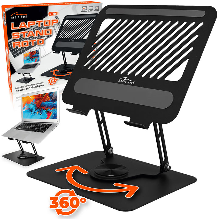 Verstellbarer, drehbarer, ergonomischer Laptop-Ständer 10-17, Media-Tech MT2662