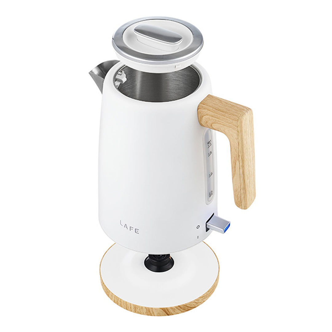 Lafe elektrischer Wasserkocher, 2200W, Fassungsvermögen 1,7l, weiß, Scandi