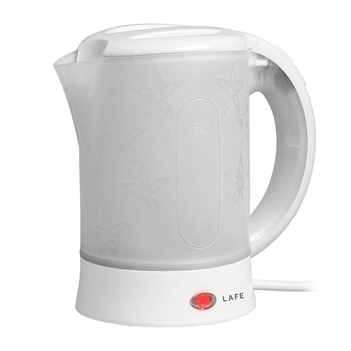 Lafe Wasserkocher, Tourist, 600W, Fassungsvermögen 0,6l, 2 Tassen, 2 Löffel, weiß, Scandi