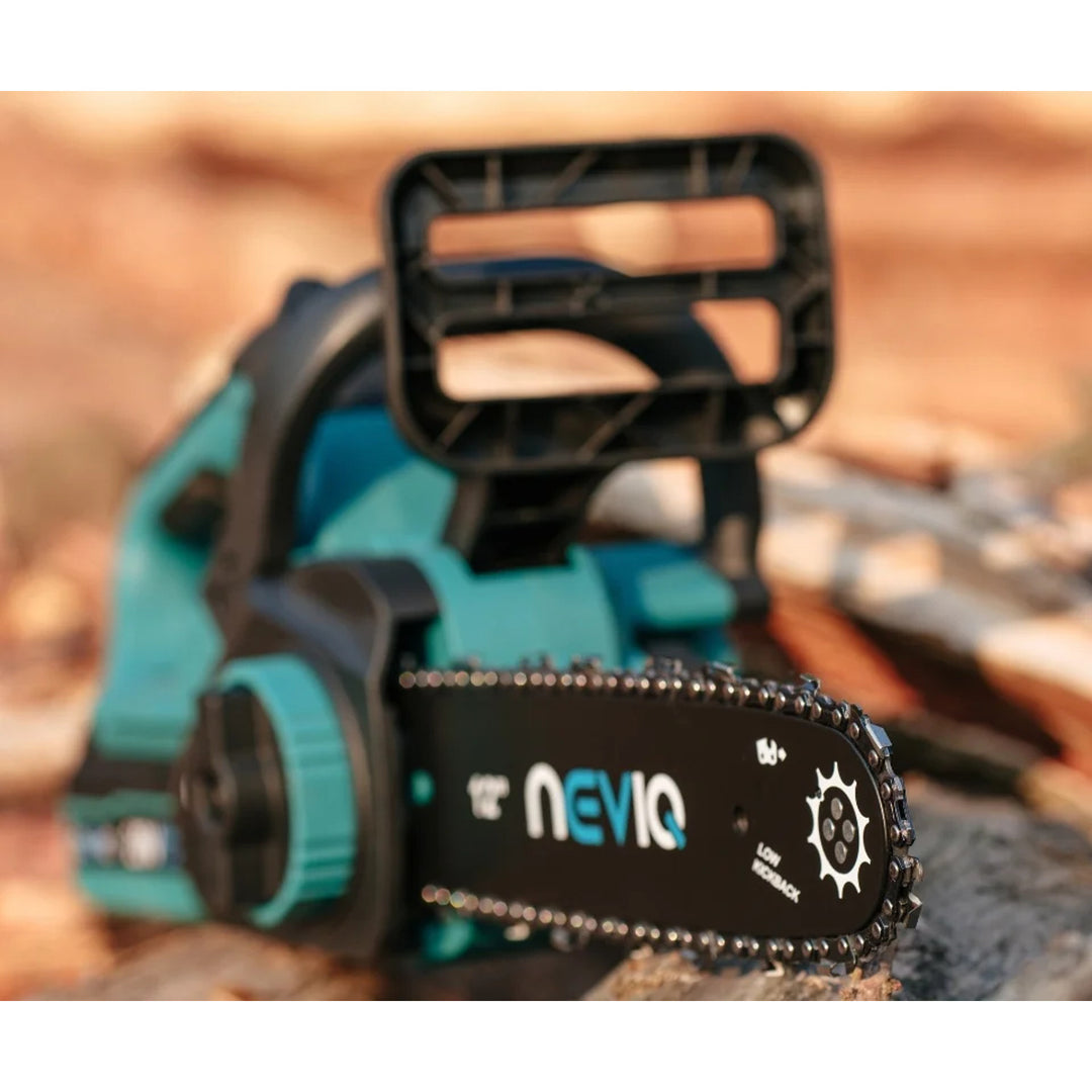 NEVIQ Akku-Kettensäge, 12'' Schiene, 1000W, bürstenloser Motor, L12302