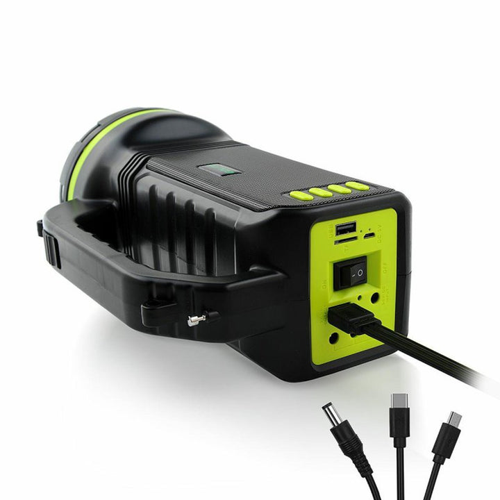 Verna multifunktionale Solar-Taschenlampe, 6in1, Powerbank, Solarpanel, Lampe, LED-Leuchten, Lautsprecher+Radio, Tur000008