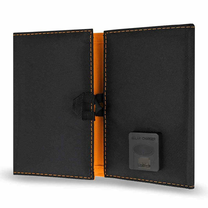Solarmodul, Ladegerät, 6W, 1 USB-Anschluss, schwarz und orange, A01