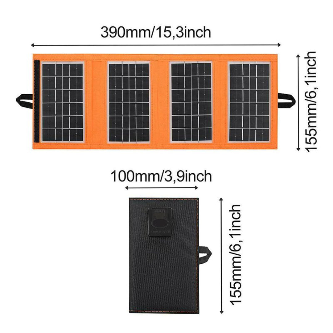 Solarmodul, Ladegerät, 6W, 1 USB-Anschluss, schwarz und orange, A01