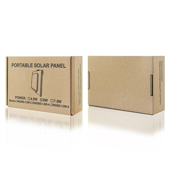 Solarmodul, Ladegerät, 6W, 1 USB-Anschluss, schwarz und orange, A01
