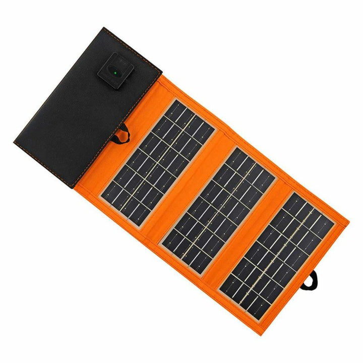 Solarmodul, Ladegerät, 10W, 1 USB-Anschluss, schwarz und orange, A02