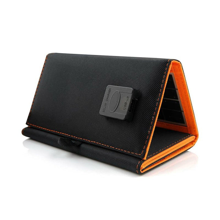 Solarmodul, Ladegerät, 10W, 1 USB-Anschluss, schwarz und orange, A02