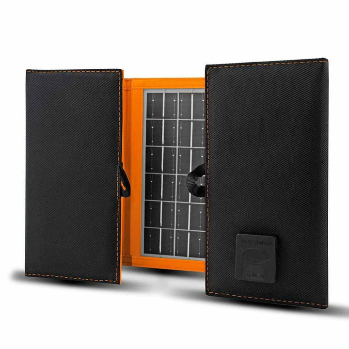 Solarmodul, Ladegerät, 10W, 1 USB-Anschluss, schwarz und orange, A02