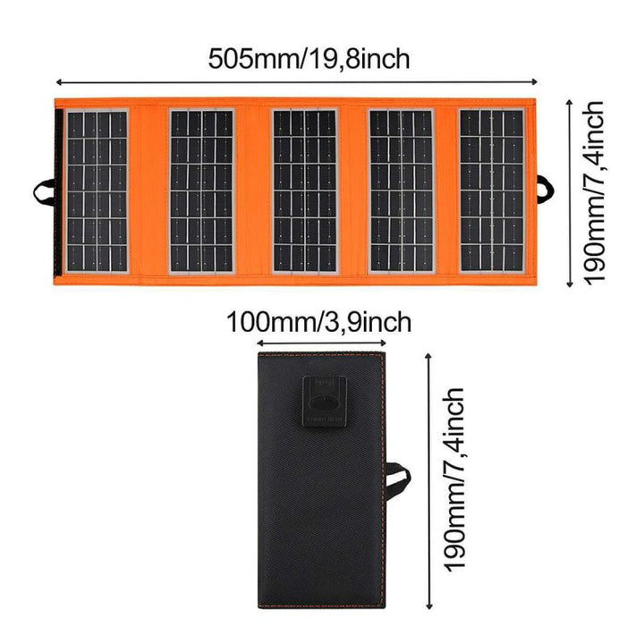 Solarmodul, Ladegerät, 10W, 1 USB-Anschluss, schwarz und orange, A02