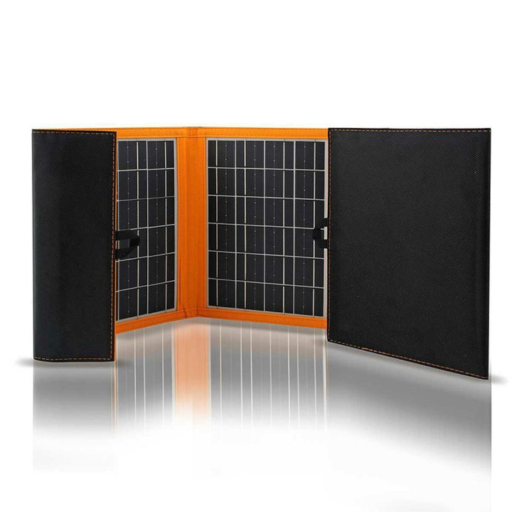 Solarmodul, Ladegerät, 20W, 2 USB-Anschlüsse, schwarz und orange, A05