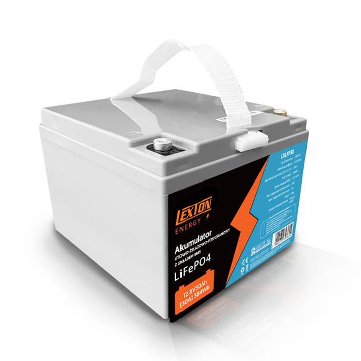 LiFePo4 Lexton Lithium-Eisenphosphat-Akku, mit BMS, 12,8V, 30Ah, LXLFP30