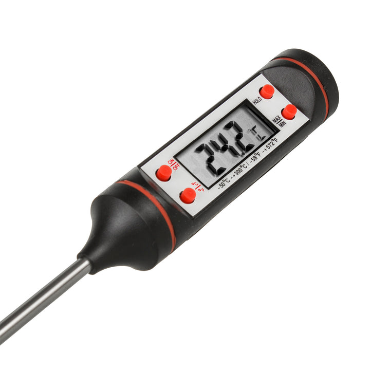Lebensmittelthermometer/Fühler, Grün-Blau, Fühlerlänge 15 cm, Temperaturbereich -50°C bis +300°C, Genauigkeit 0,1°C, GB178, 3 Stück.
