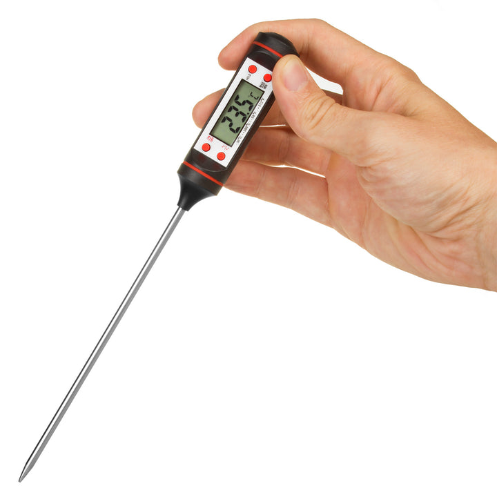 Lebensmittelthermometer/Fühler, Grün-Blau, Fühlerlänge 15 cm, Temperaturbereich -50°C bis +300°C, Genauigkeit 0,1°C, GB178, 3 Stück.