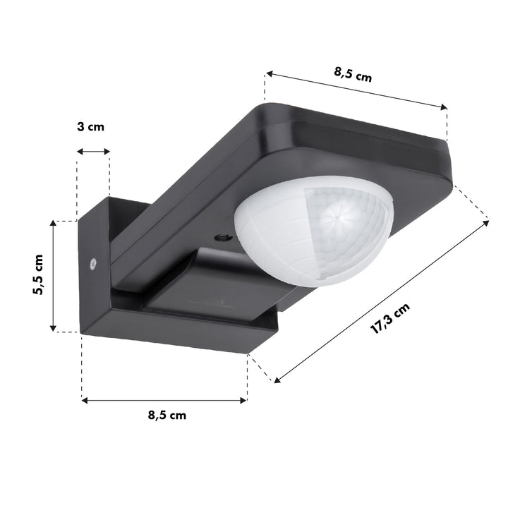 Maclean PIR Bewegungsmelder, Infrarot, IP65, max 2000W, MCE243 GR, 2 Stück