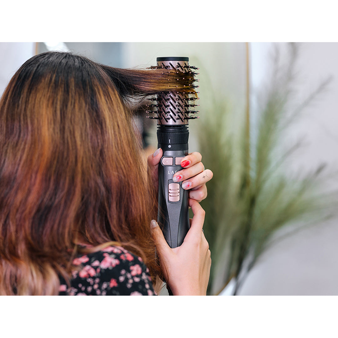 LAFE rotierender Lockenstab/Trockner, 2 Geschwindigkeiten, 3 Heizstufen, Ionisierung, 1200W, Sleek and Shine Style