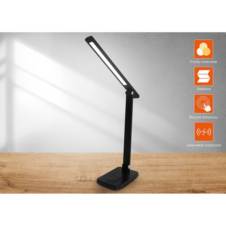 LTC Büroleuchte, LED 10W, drei Lichttemperaturen, induktives Laden, Touchpanel, LXL0099C