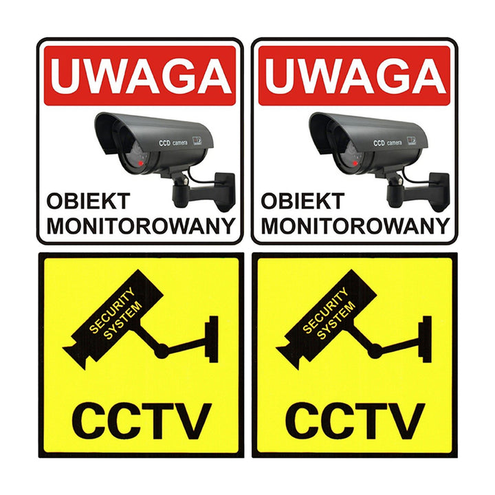 Set mit zwei Attrappen von Röhrenkameras, IR-LEDs, weiß, Stromversorgung 2xAA (nicht im Lieferumfang enthalten), ABS, IR1800 WT