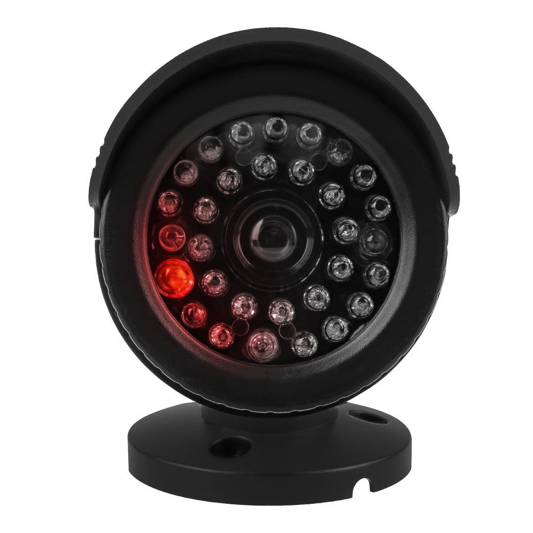 Set mit zwei Attrappen von Röhrenkameras, IR-LEDs, schwarz, Stromversorgung 2xAA (nicht im Lieferumfang enthalten), ABS, IR1800 BT