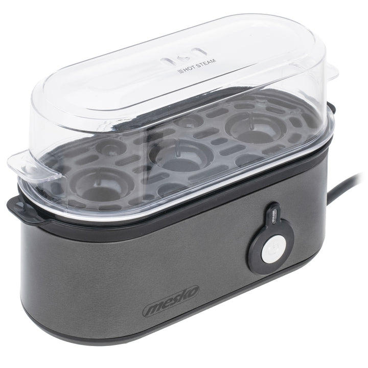 Mesko Eierkocher für 3 Eier, Leistung 210W, wählbare Kochstufe, Kontrollleuchte, MS 4485