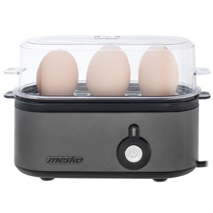 Mesko Eierkocher für 3 Eier, Leistung 210W, wählbare Kochstufe, Kontrollleuchte, MS 4485