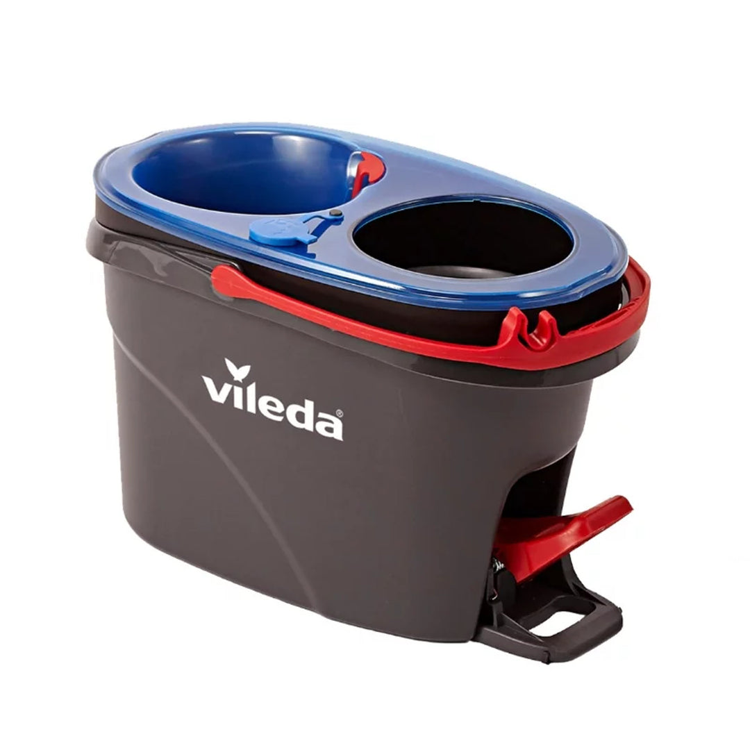 Vileda Rotationsmopp, zwei Kammern, Zentrifugationssystem, klappbare Stange, einfache Reinigung von Ecken, Turbo H2prO + 2 extra Kartuschen