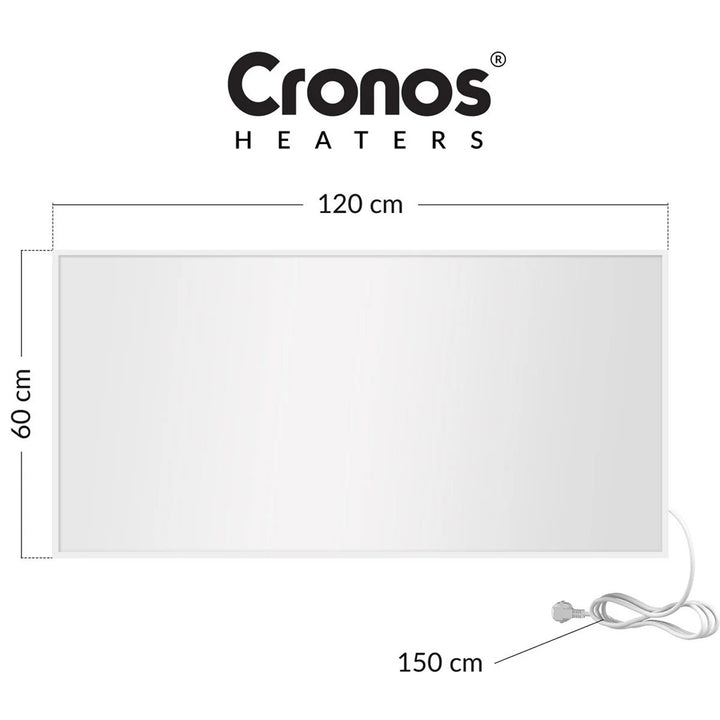 Cronos Infrarot-Heizung, 1000W, matte Oberfläche, ultra-dünn, Carbon P1000