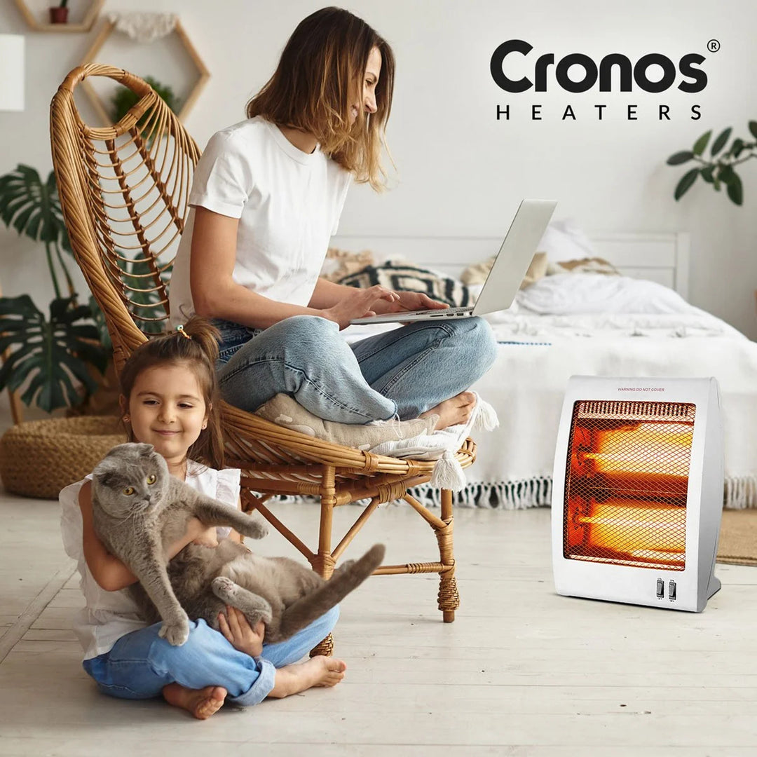 Cronos Quarzstrahler, Leistung 400/800W, 2 Quarzröhren, weiß, NSB-80