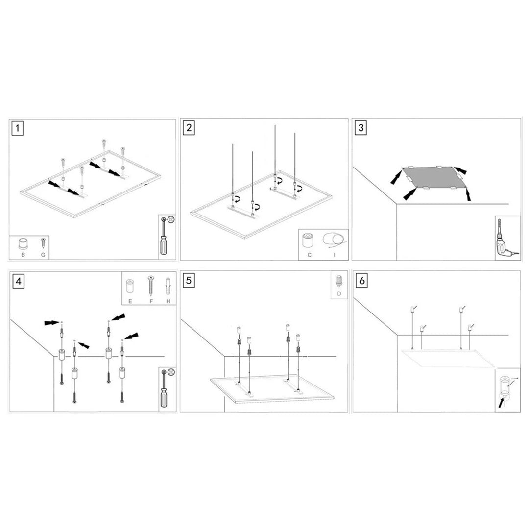 Deckenmontagesatz für Cronos-Röhrenheizstrahler, Kabellänge 1m, aus Edelstahl