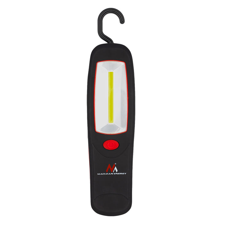 Maclean COB-LED-Werkstattlampe, Magnet, Haken, 3xAA, MCE03 + 3x Varta Industrial LR6/AA R-06-Batterien