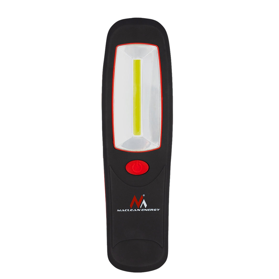 Maclean COB-LED-Werkstattlampe, Magnet, Haken, 3xAA, MCE03 + 3x Varta Industrial LR6/AA R-06-Batterien
